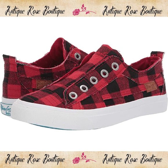Blowfish Shoes - Blowfish Malibu's Play Red Buffalo Plaid Sneaker
